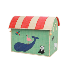 Load image into Gallery viewer, Raffia Toy Baskets - Animal Theme
