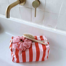 Load image into Gallery viewer, Candy Pink/Tomato Stripe Wash Bag
