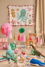 Load image into Gallery viewer, Knitted Baby Blanket with Coral Ocean Design
