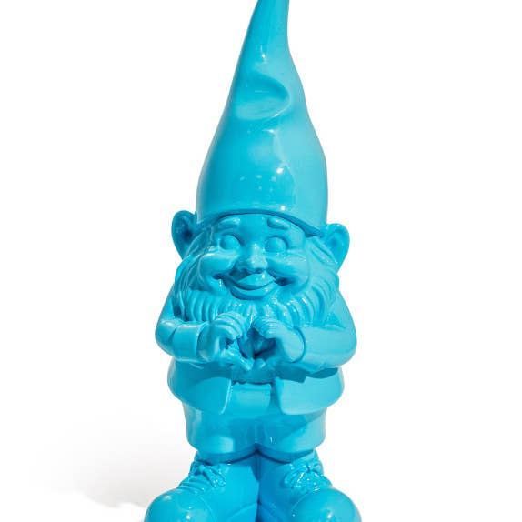 Medium Bright Blue "Heart Hands Gnome" Figure