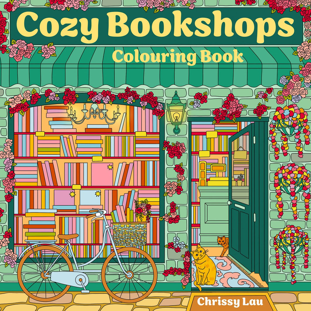 Cozy Bookshops Colouring Book