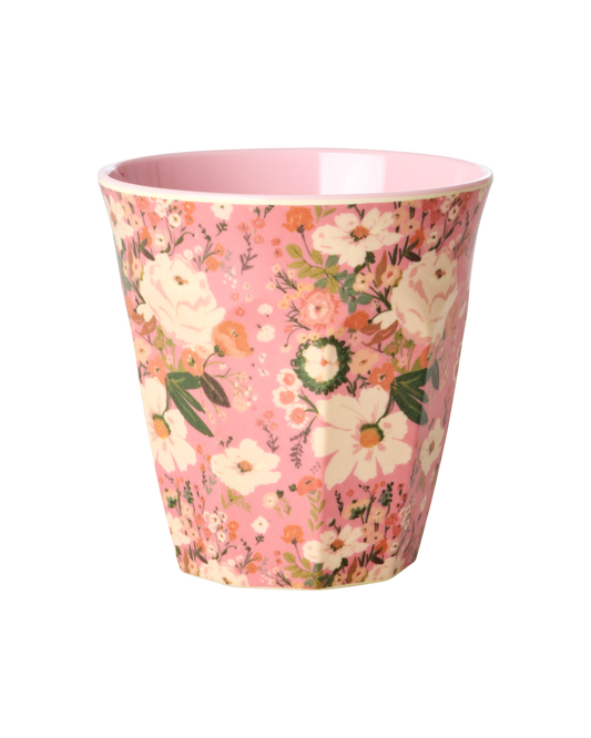 Melamine Cup with Alison Flower Print - Medium