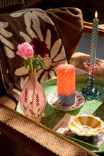 Load image into Gallery viewer, Glass Vase in Pink with Pink Flowers - 650ml
