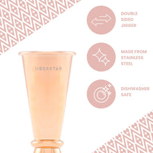 Load image into Gallery viewer, Double Jigger Stainless Steel Spirit Measure - Rose Gold
