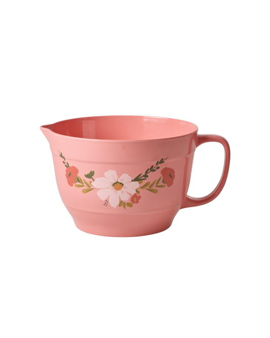 Melamine Mixing Bowl with Alison Print and Handle - Large