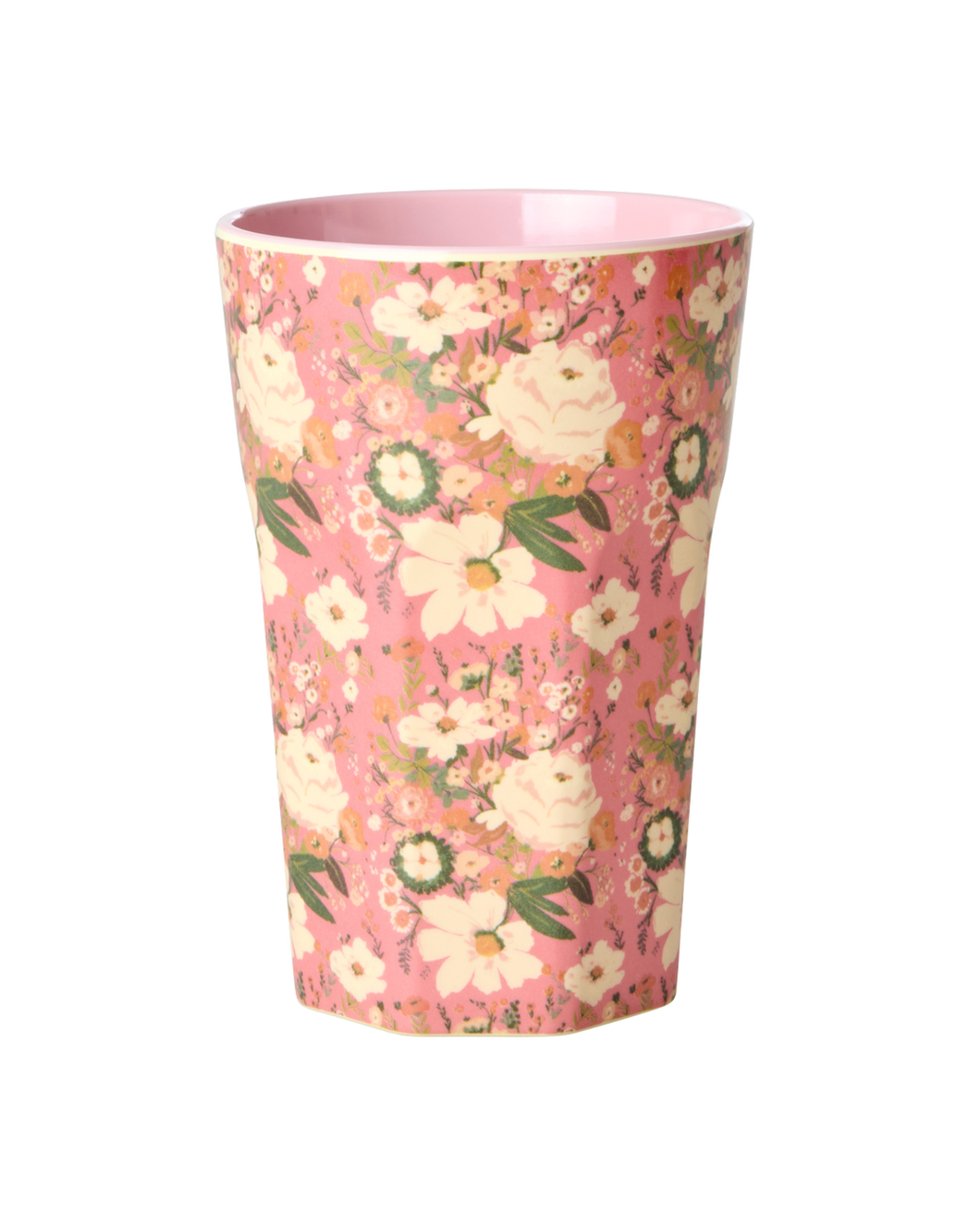 Melamine Cup with Alison Flower Print - Tall