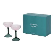 Load image into Gallery viewer, Coupe Cocktail Glasses Gift Set - Set of 2
