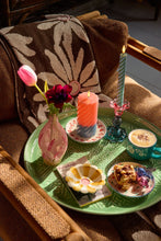 Load image into Gallery viewer, Led Pillar Candle in Coral and Petrol - Large
