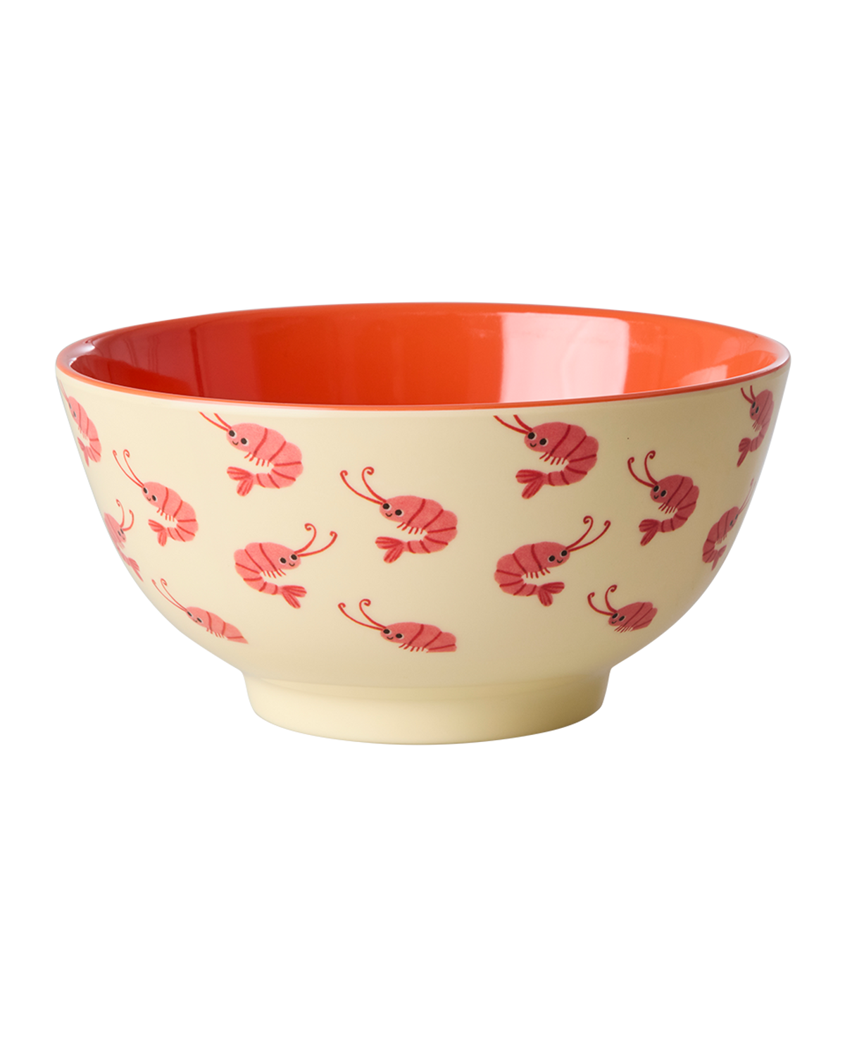 Melamine Bowl with New Shrimp Print - Medium