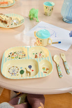 Load image into Gallery viewer, Melamine Baby Dinner Set - Mint Fun Fair Print
