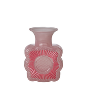 Load image into Gallery viewer, Glass Vase with Embossed Flower Design - Soft Pink - 1L

