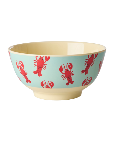 Melamine Bowl with New Lobster Print - Medium
