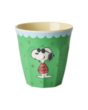 Load image into Gallery viewer, Medium Cup - Green Snoopy Print
