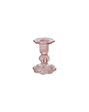 Load image into Gallery viewer, Glass Candle Holder in Flower Shape - Small
