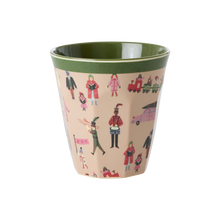 Load image into Gallery viewer, Medium Melamine Cup - Dusty Pink - Holiday Print
