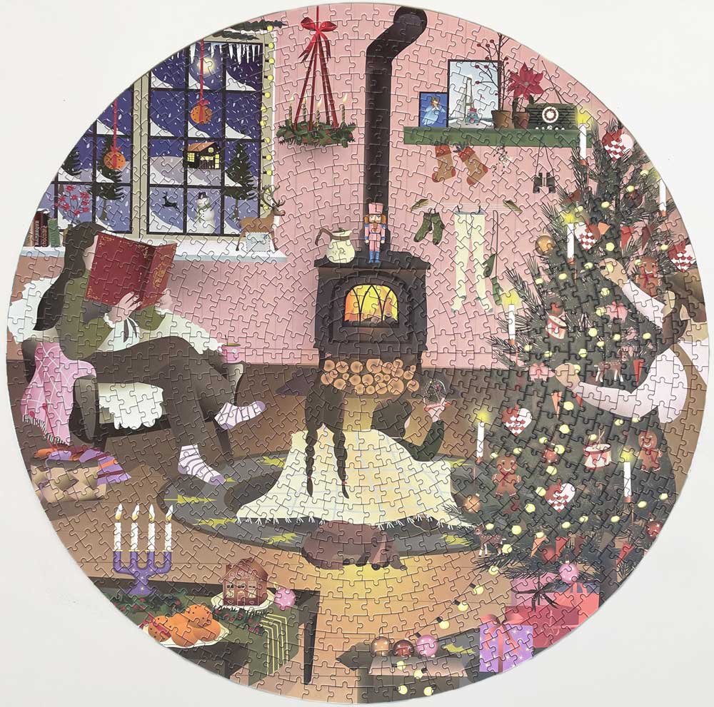 Round Puzzles Wonderful Christmastime 1000 Piece