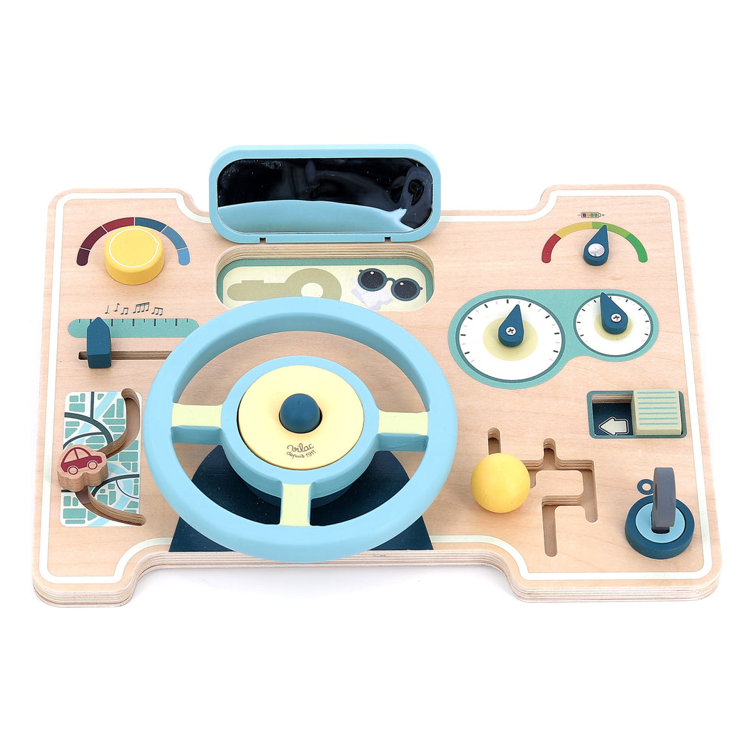 Vilac Wooden Car Busy Board Activity Toy