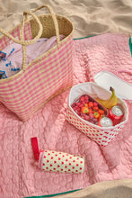 Load image into Gallery viewer, Cooler Bag - Red Hearts Print in Cream  - Small
