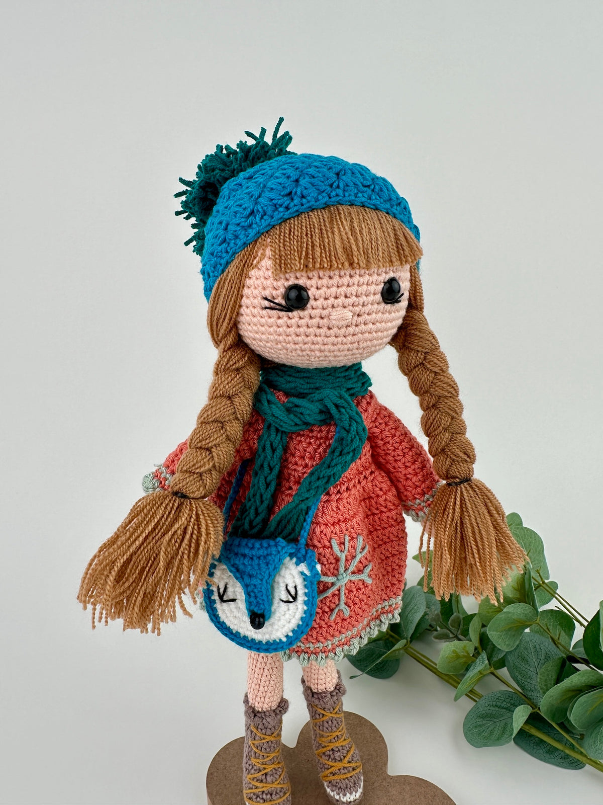 Snowflake Doll with Fox Bag