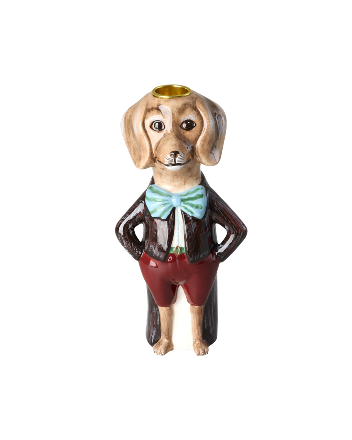 Dog Ceramic Candle Holder