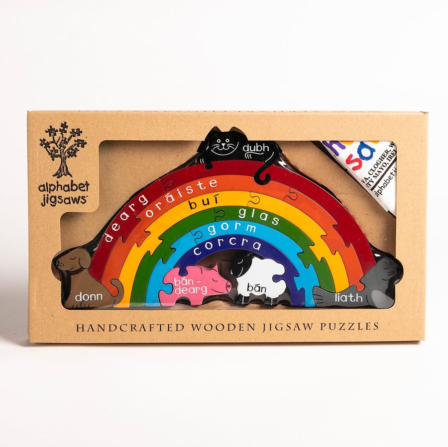 Rainbow Jigsaw Puzzle as Gaeilge