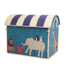 Load image into Gallery viewer, Raffia Toy Baskets - Animal Theme
