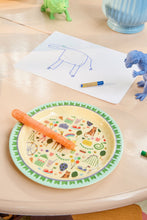 Load image into Gallery viewer, Melamine Lunch Plate - Green Fun Fair Plate
