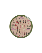 Load image into Gallery viewer, Small Round Cake Plate - Dusty Pink - Holiday Print
