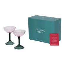 Load image into Gallery viewer, Coupe Cocktail Glasses Gift Set - Set of 2
