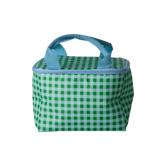 Cooler Bag - Blue and Green Checkers - Small