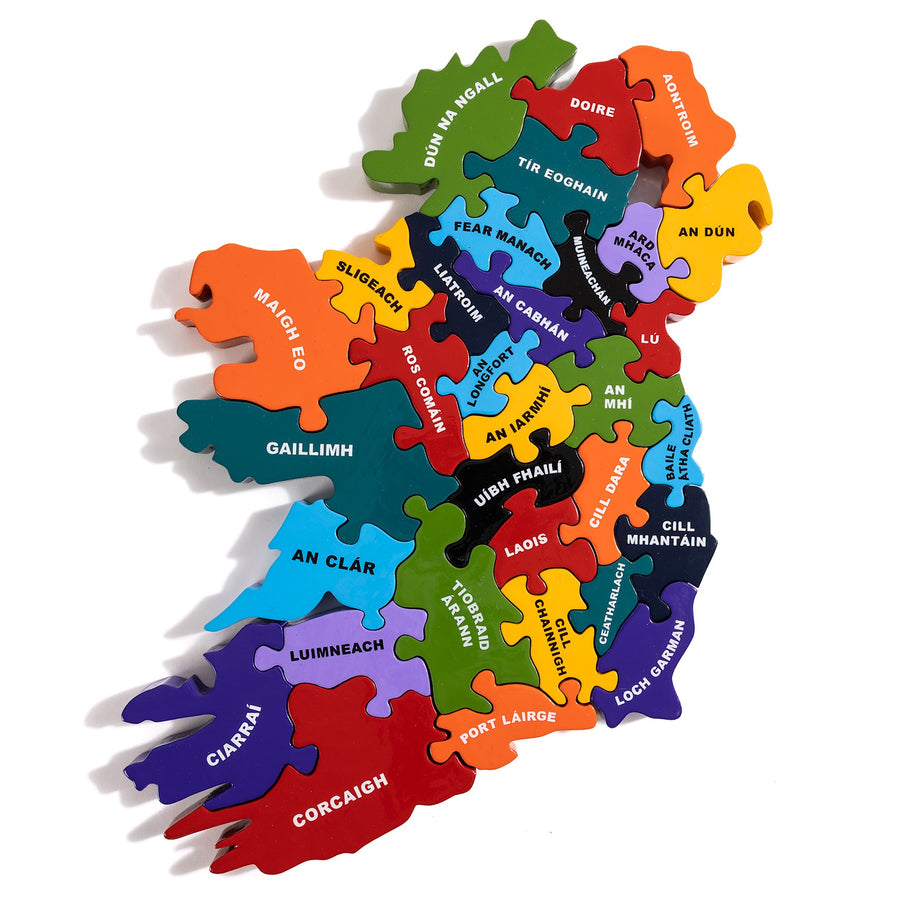 Map of Ireland Jigsaw Puzzle As Gaeilge