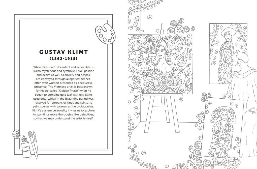 Iconic Artists and Their Masterpieces Colouring Book