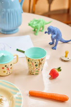 Load image into Gallery viewer, Medium Melamine Cup - Mint Fun Fair Print
