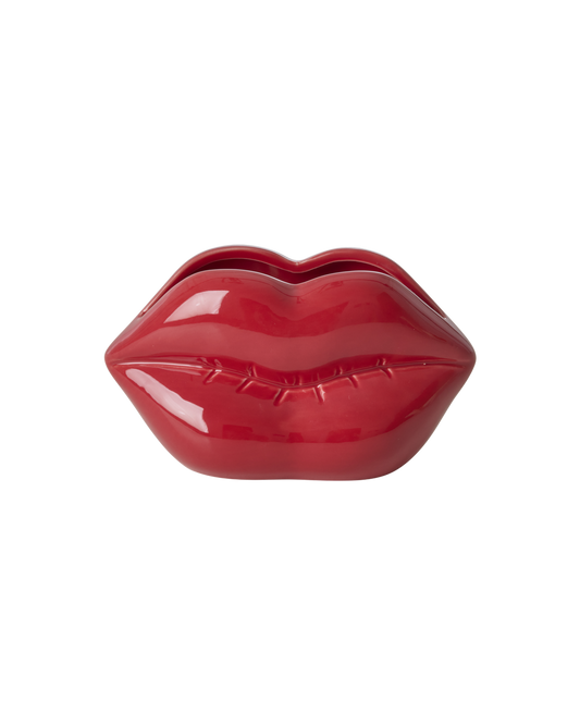 Ceramic Vase in Lips Shape - Red - 300ml