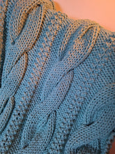 Load image into Gallery viewer, Super Chunky Cable Knit Blanket - Small - Spearmint

