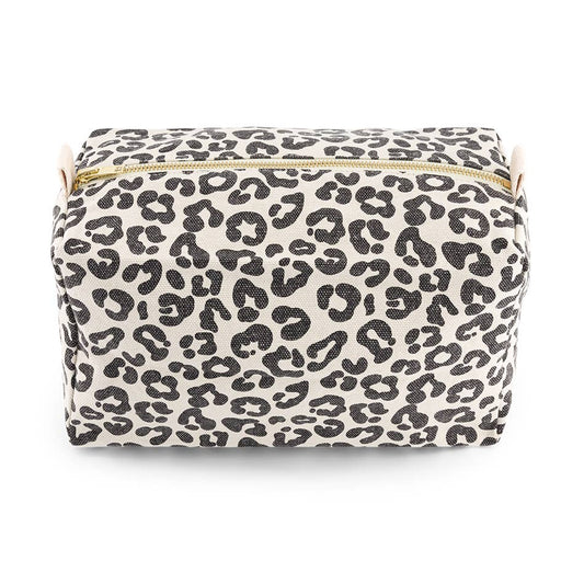 Leopard Greige Wash Bag