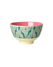 Load image into Gallery viewer, Melamine Bowl with Peacock Power Print - Small

