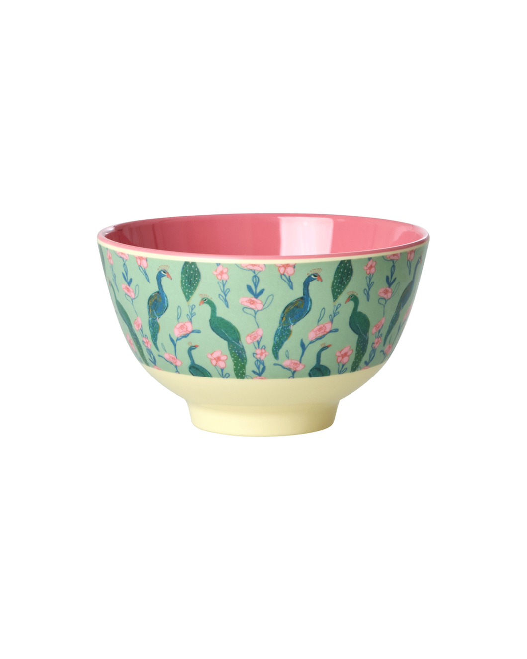Melamine Bowl with Peacock Power Print - Small