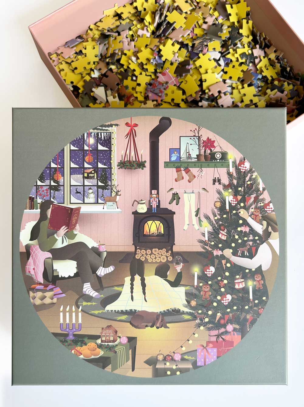 Round Puzzles Wonderful Christmastime 1000 Piece