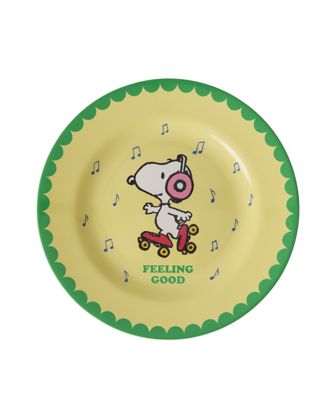Plate - Yellow Snoopy Print
