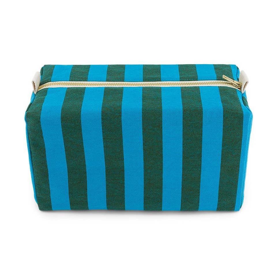Turquoise/Olive Stripe Wash Bag