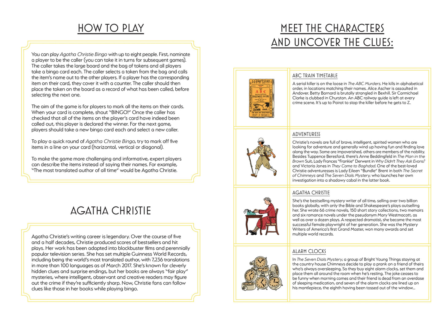 Agatha Christie Bingo