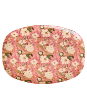 Load image into Gallery viewer, Melamine Rectangular Plate with Alison Flower Print
