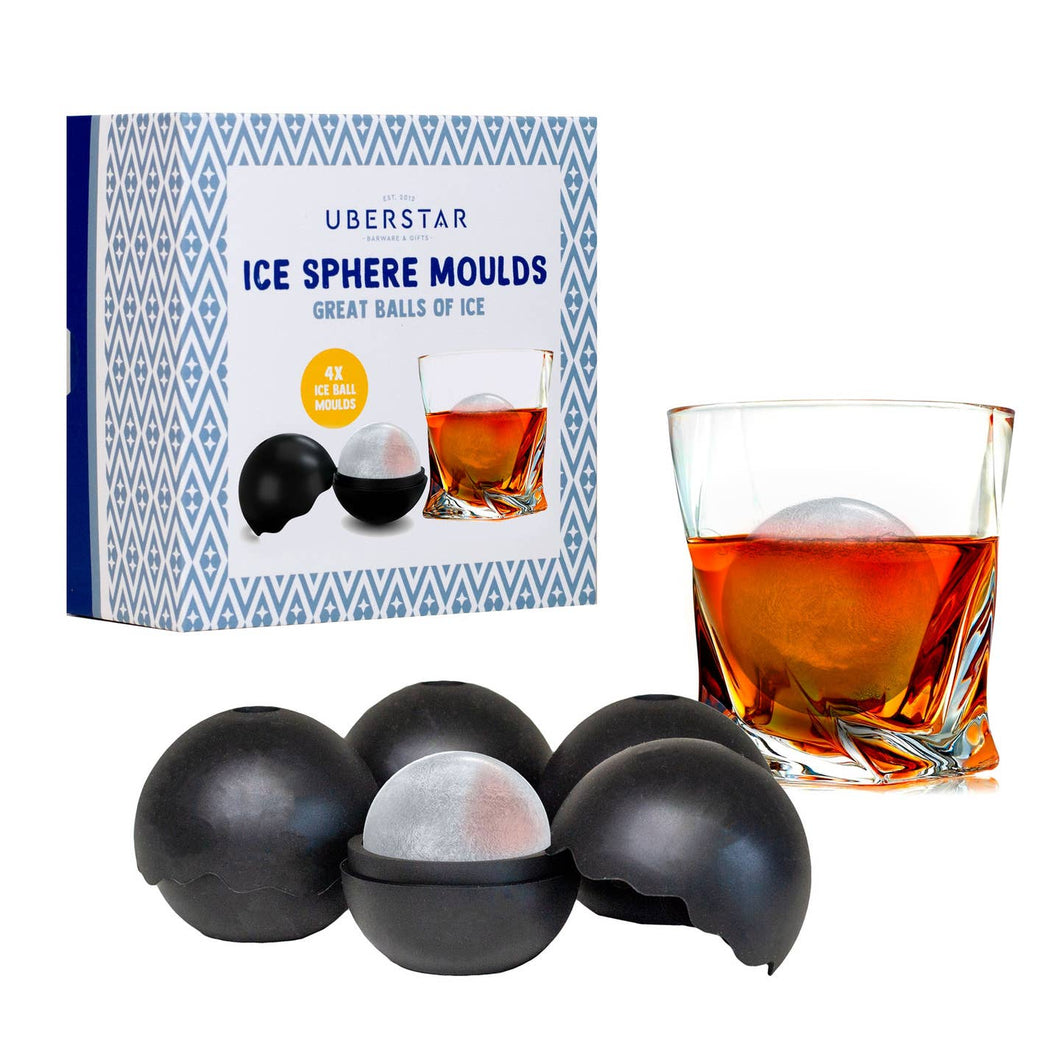 Ice Sphere Moulds x 4 - Black