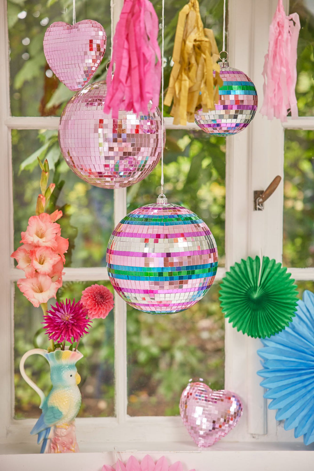 Medium Multi Stripe Disco Ball