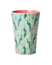 Load image into Gallery viewer, Melamine Cup with Peacock Power Print - Tall
