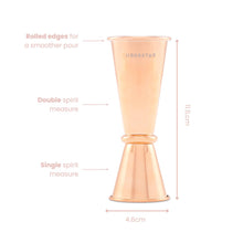 Load image into Gallery viewer, Double Jigger Stainless Steel Spirit Measure - Rose Gold
