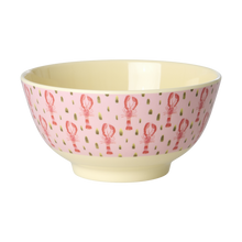 Load image into Gallery viewer, Melamine Bowl - Pink Lobster Print
