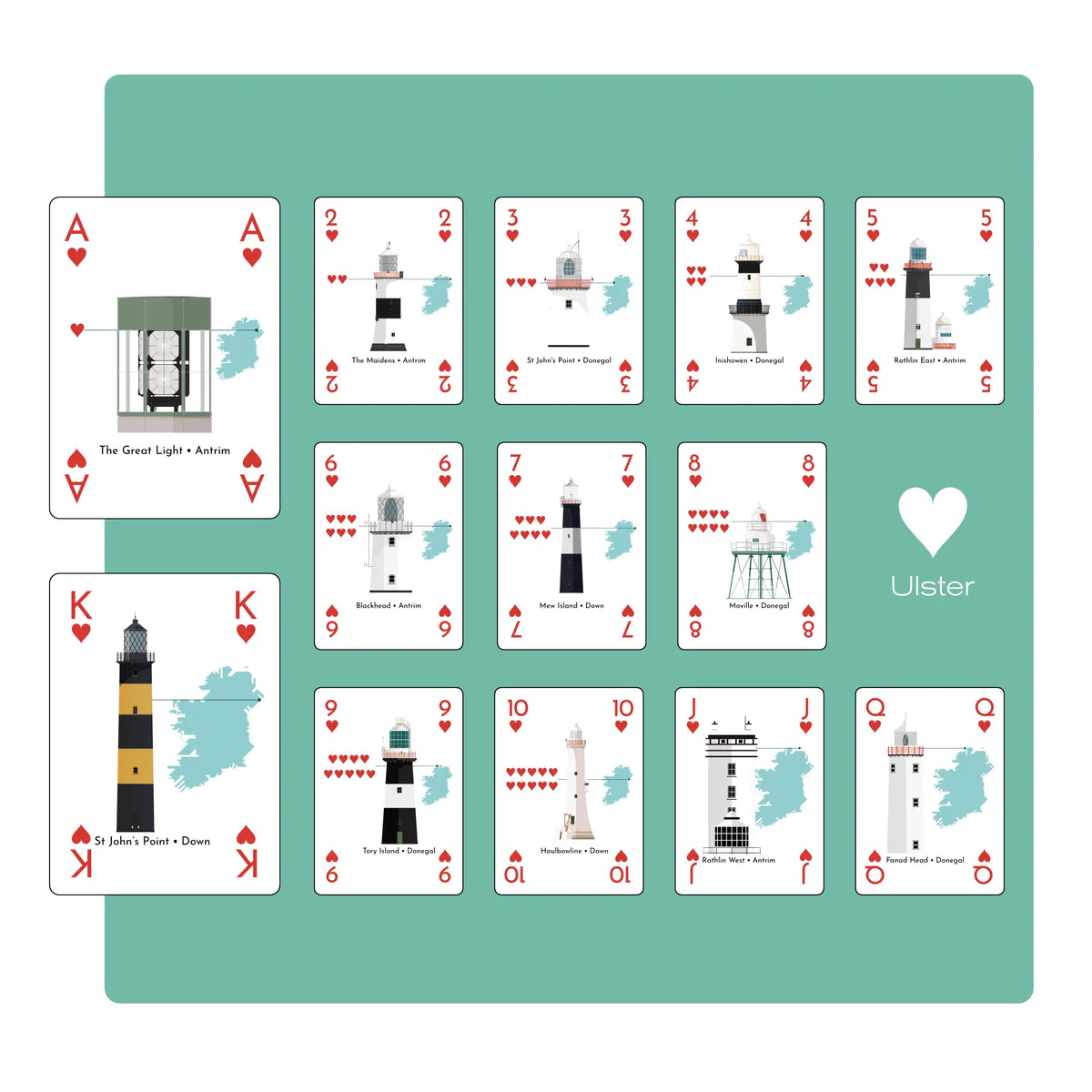 Playing Cards - Lighthouses of Ireland