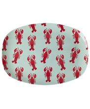 Load image into Gallery viewer, Large Rectangular Dinner Plate - New Lobster Print
